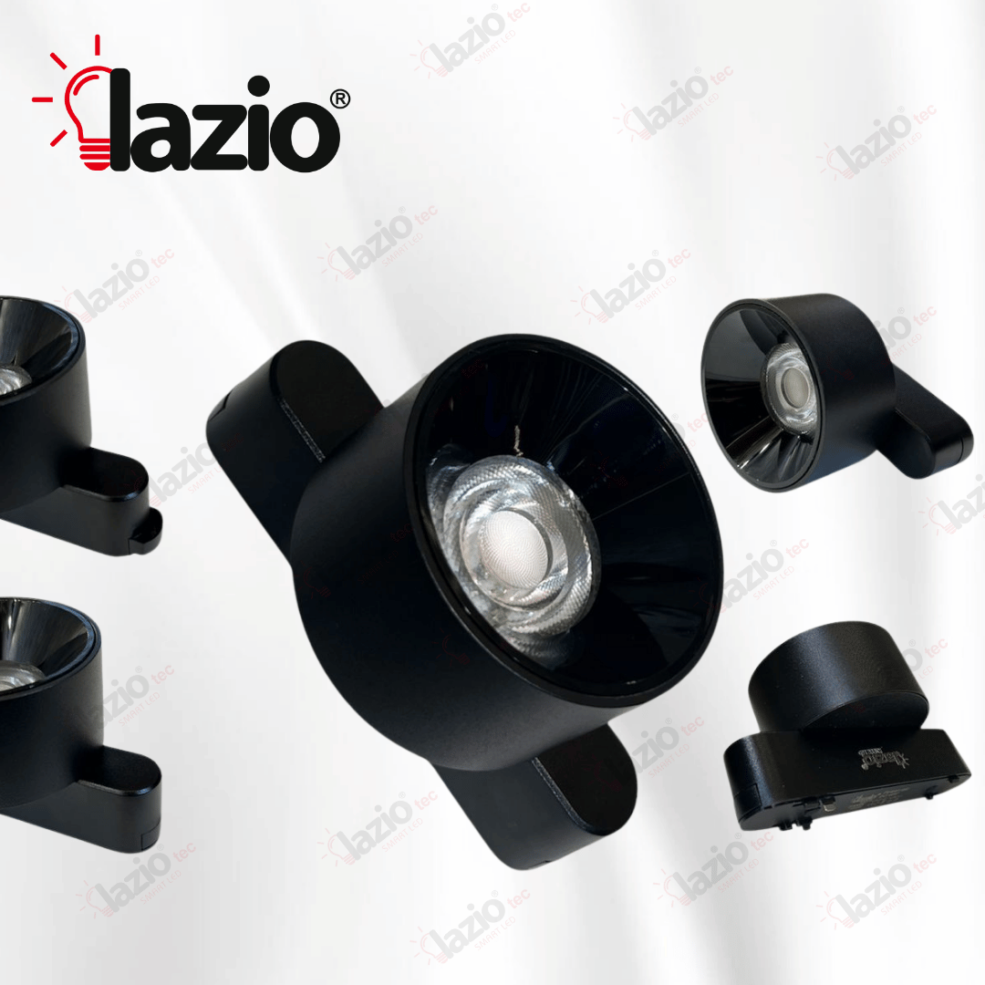 Downlight LAZIO 6W sur Rail Magnétique 3000K Noir