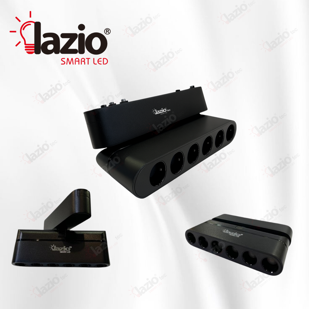 Projecteur Laser LAZIO Orientable 6W Sur Rail Magnétique 3000k Noir