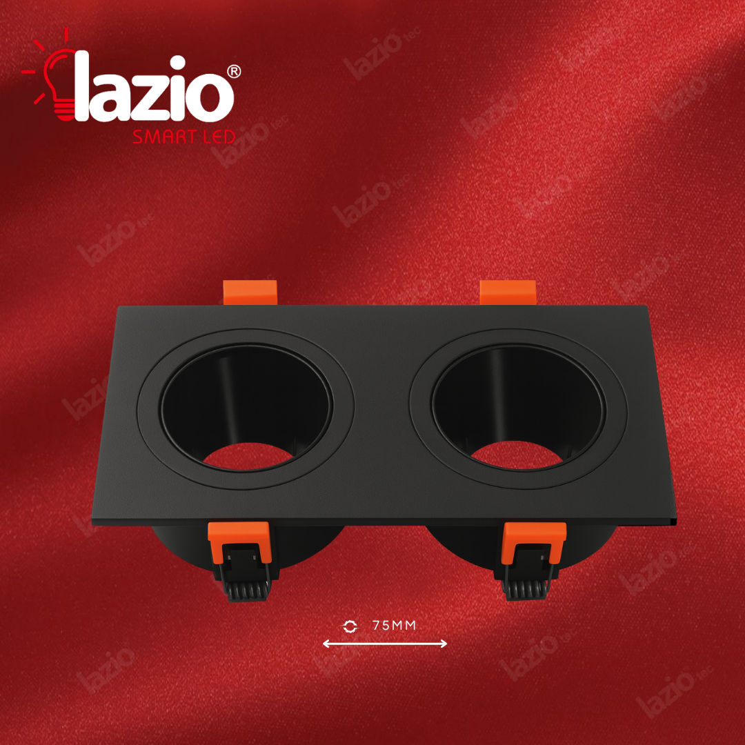 Cadre spot double carré 9010