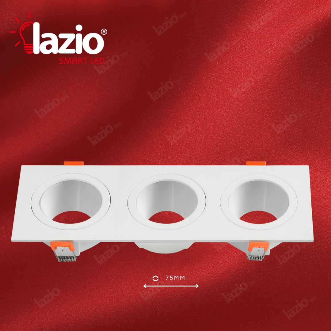 Cadre spot triple carré 9011