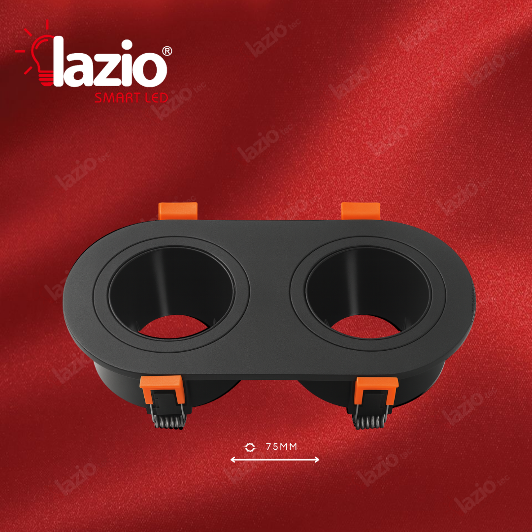 Cadre spot double rond 9008