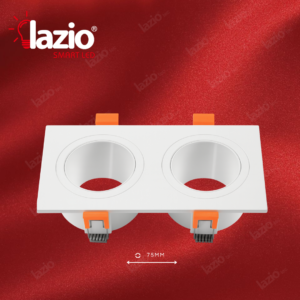 Cadre spot double carré 9009